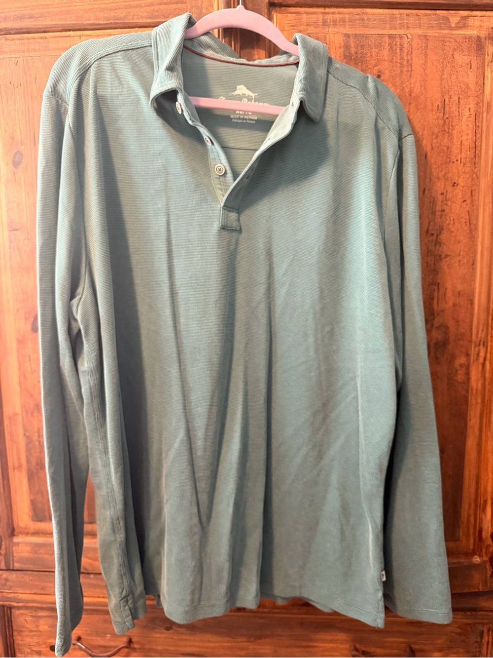 Men's Long-Sleeve Polo Shirt - Sage Green